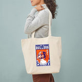CafePress Obey The English Bulldog Tote Bag Reusable Natural Beige Canvas Shopping Bag