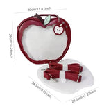 Calo Charm Y2K Kawaii AppleShaped Ita Backpack Women Cutecore Anime Lolita Cute DIY Badge Pin Display Purse Crossbody Bags (Red)
