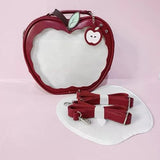 Calo Charm Y2K Kawaii AppleShaped Ita Backpack Women Cutecore Anime Lolita Cute DIY Badge Pin Display Purse Crossbody Bags (Red)
