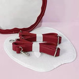 Calo Charm Y2K Kawaii AppleShaped Ita Backpack Women Cutecore Anime Lolita Cute DIY Badge Pin Display Purse Crossbody Bags (Red)