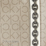 Calvin Klein Adeline Triple Compartment Satchel, Almond/Taupe/Cherub White