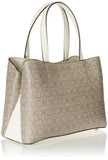 Calvin Klein Adeline Triple Compartment Satchel, Almond/Taupe/Cherub White