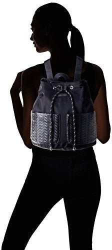 Calvin Klein Athleisure Dressy Nylon/cire Backpack, Black/White Tweed Print