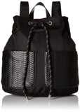 Calvin Klein Athleisure Dressy Nylon/cire Backpack, Black/White Tweed Print
