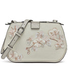 Calvin Klein Audrey Triple Compartment Crossbody, Cream Floral Emboss, One Size