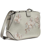Calvin Klein Audrey Triple Compartment Crossbody, Cream Floral Emboss, One Size