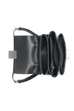 Calvin Klein Clove Triple Compartment Flap Backpack, Black/Silver, One Size