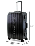 Calvin Klein Fulton 2.0 Hardside Spinner Luggage with TSA Lock, Black, 25 Inch