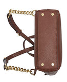 Calvin Klein Hayden Saffiano Leather Backpack, Walnut