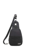 Calvin Klein Jessie Organizational Sling Backpack, Black/Silver, One Size