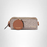 Calvin Klein Millie Novelty Belt Bag, Almond/Taupe/Caramel, One Size