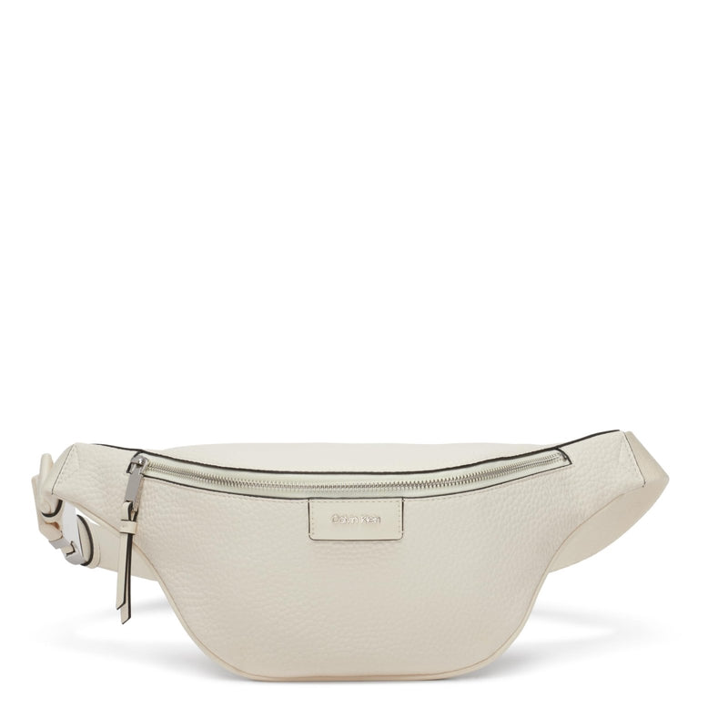 Calvin Klein Moss Organizational Belt Bag, Cherub White, One Size