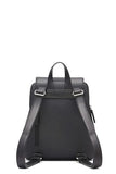Calvin Klein Reyna Novelty Key Item Flap Backpack, Black/Silver Hampton Pebble, One Size