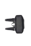 Calvin Klein Reyna Novelty Key Item Flap Backpack, Black/Silver Hampton Pebble, One Size