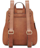 Calvin Klein Reyna Novelty Key Item Flap Backpack, Caramel Combo, One Size