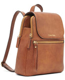Calvin Klein Reyna Novelty Key Item Flap Backpack, Caramel Combo, One Size