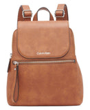 Calvin Klein Reyna Novelty Key Item Flap Backpack, Caramel Mix
