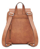 Calvin Klein Reyna Novelty Key Item Flap Backpack, Caramel Mix