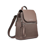 Calvin Klein Reyna Novelty Key Item Flap Backpack, Cocoa, One Size