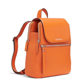 Calvin Klein Reyna Novelty Key Item Flap Backpack, Mandarin, One Size