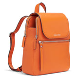 Calvin Klein Reyna Novelty Key Item Flap Backpack, Mandarin, One Size