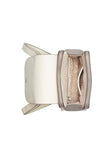Calvin Klein Reyna Signature Key Item Flap Backpack, Almond/Taupe/White, One Size
