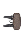 Calvin Klein Reyna Signature Key Item Flap Backpack, Brown/Khaki/Black, One Size