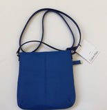 Calvin Klein Saffiano Leather Cross Body Messenger Bag - Cornflower Blue