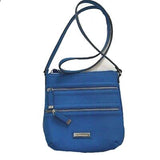 Calvin Klein Saffiano Leather Cross Body Messenger Bag - Cornflower Blue