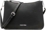 Calvin Klein Sonoma Bubble Lamb Novelty Messenger Crossbody, black/silver, One Size