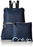 Calvin Klein Tatiana Nylon Packable Zip Around Backpack, navy