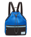 Calvin Klein Whendi Nylon & Mesh Draw String Backpack, Retro Blue