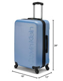 Calvin Klein Women's Hard Side Upright Luggage Spinner Light Weight Suitcase, Forever Blue, Medium