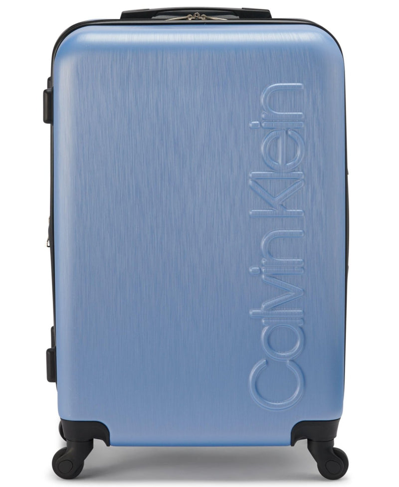 Calvin Klein Women's Hard Side Upright Luggage Spinner Light Weight Suitcase, Forever Blue, Medium