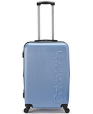 Calvin Klein Women's Hard Side Upright Luggage Spinner Light Weight Suitcase, Forever Blue, Medium