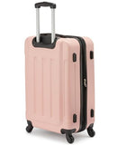 Calvin Klein Women's Hard Side Upright Luggage Spinner Light Weight Suitcase, Mellow Rose, Medium
