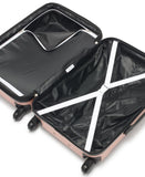 Calvin Klein Women's Hard Side Upright Luggage Spinner Light Weight Suitcase, Mellow Rose, Medium