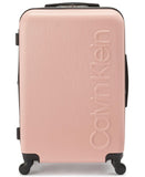 Calvin Klein Women's Hard Side Upright Luggage Spinner Light Weight Suitcase, Mellow Rose, Medium
