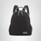 Calvin Klein Women's Jessie Organizational Backpack for Women – Nylon Water - Resistant Backpack, 5 Pockets, Black/Silver, One Size