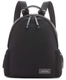 Calvin Klein Women's Jessie Organizational Backpack for Women – Nylon Water - Resistant Backpack, 5 Pockets, Black/Silver, One Size