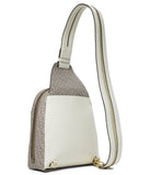 Calvin Klein, Womens, Mia Signature Backpack, Almond/Taupe/White, Medium