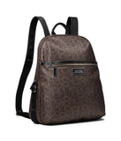 Calvin Klein, Womens, Sikka Signature Backpack, Brown/Khaki/Black, Large