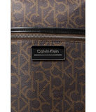 Calvin Klein, Womens, Sikka Signature Backpack, Brown/Khaki/Black, Large