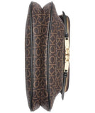 Calvin Klein Zulle Flap Organizational Messenger, Brown/Khaki/Black, One Size