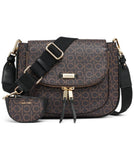 Calvin Klein Zulle Flap Organizational Messenger, Brown/Khaki/Black, One Size