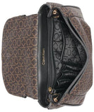 Calvin Klein Zulle Flap Organizational Messenger, Brown/Khaki/Black, One Size