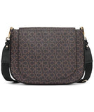 Calvin Klein Zulle Flap Organizational Messenger, Brown/Khaki/Black, One Size