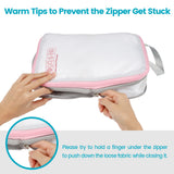 Cambond Compression Packing Cubes for Travel - 4 Pack Lightweight Expandable Luggage Packing Organizers Travel Essentials Accessories Bags Compression Cubes Space Saver for Carry on Suitcases, White
