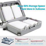 Cambond Compression Packing Cubes for Travel - 4 Pack Lightweight Expandable Luggage Packing Organizers Travel Essentials Accessories Bags Compression Cubes Space Saver for Carry on Suitcases, White