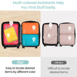 Cambond Compression Packing Cubes for Travel - 4 Piece Expandable Luggage Packing Organizers Bags Set, Lightweight Compression Cubes for Travel Essentials Carry on Suitcases, Multi - color